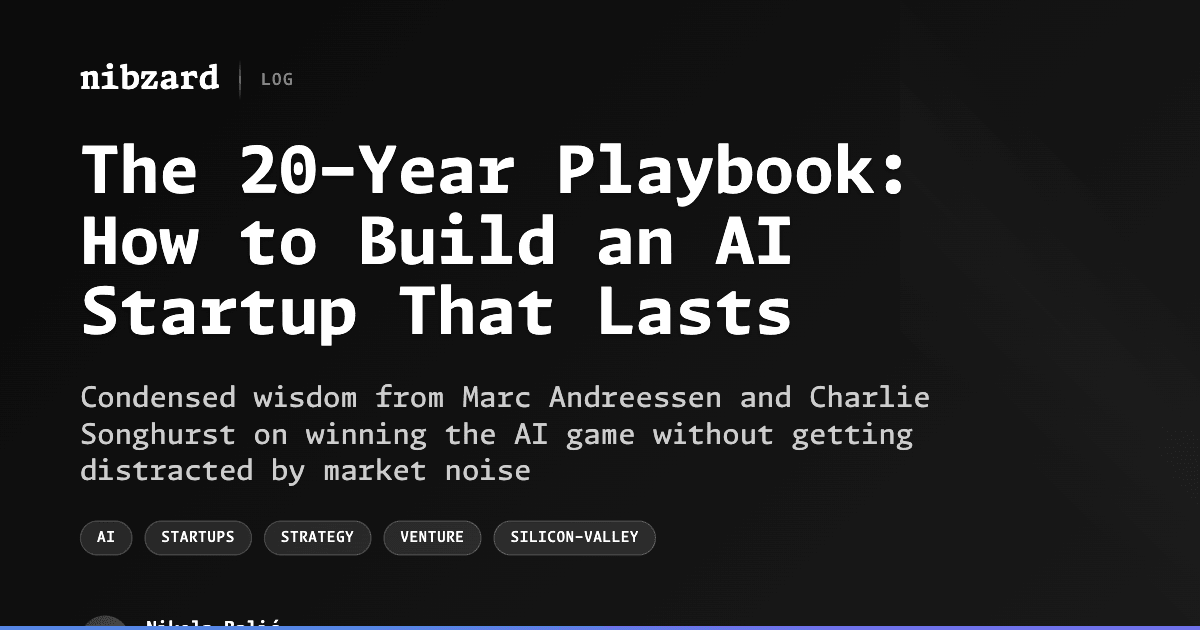 How to Build an AI Startup That Lasts