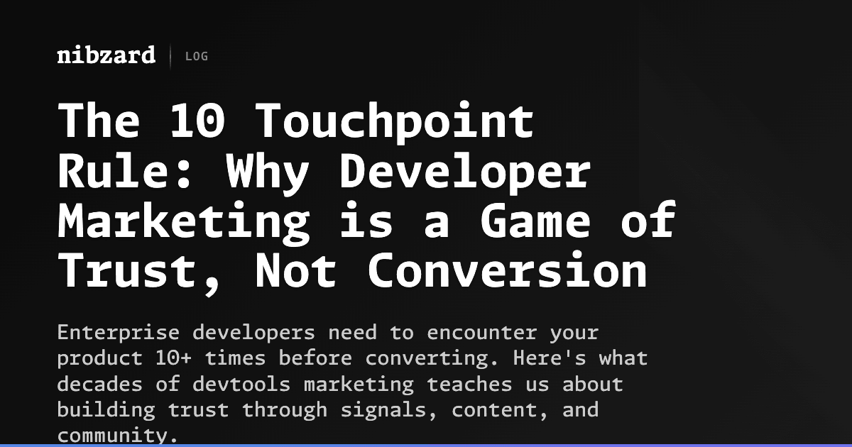 Developer Trust over Conversion